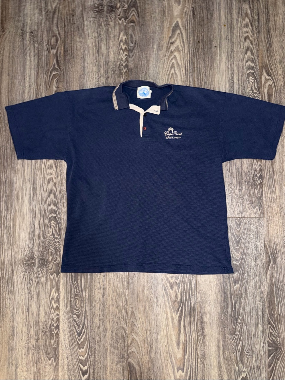 Cape Point South Africa Navy Polo Size Large